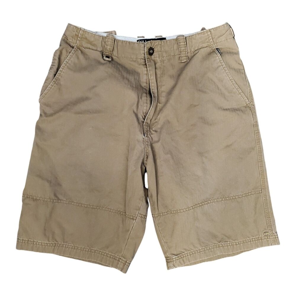 BILLABONG Shorts Mens 32 Brown Chino Flat Front Cotton Outdoor Skateboarding